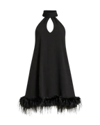Remy Halter Feather Trim Mini Dress Ella&No