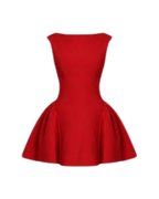 La Coquette – Robe Mini Sculpturale à Basques Volumineuses Ella&No