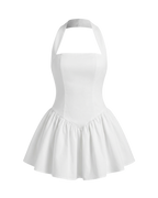 Séréna – Mini Robe Plissée Encolure Carrée Manches Bouffantes Ella&No