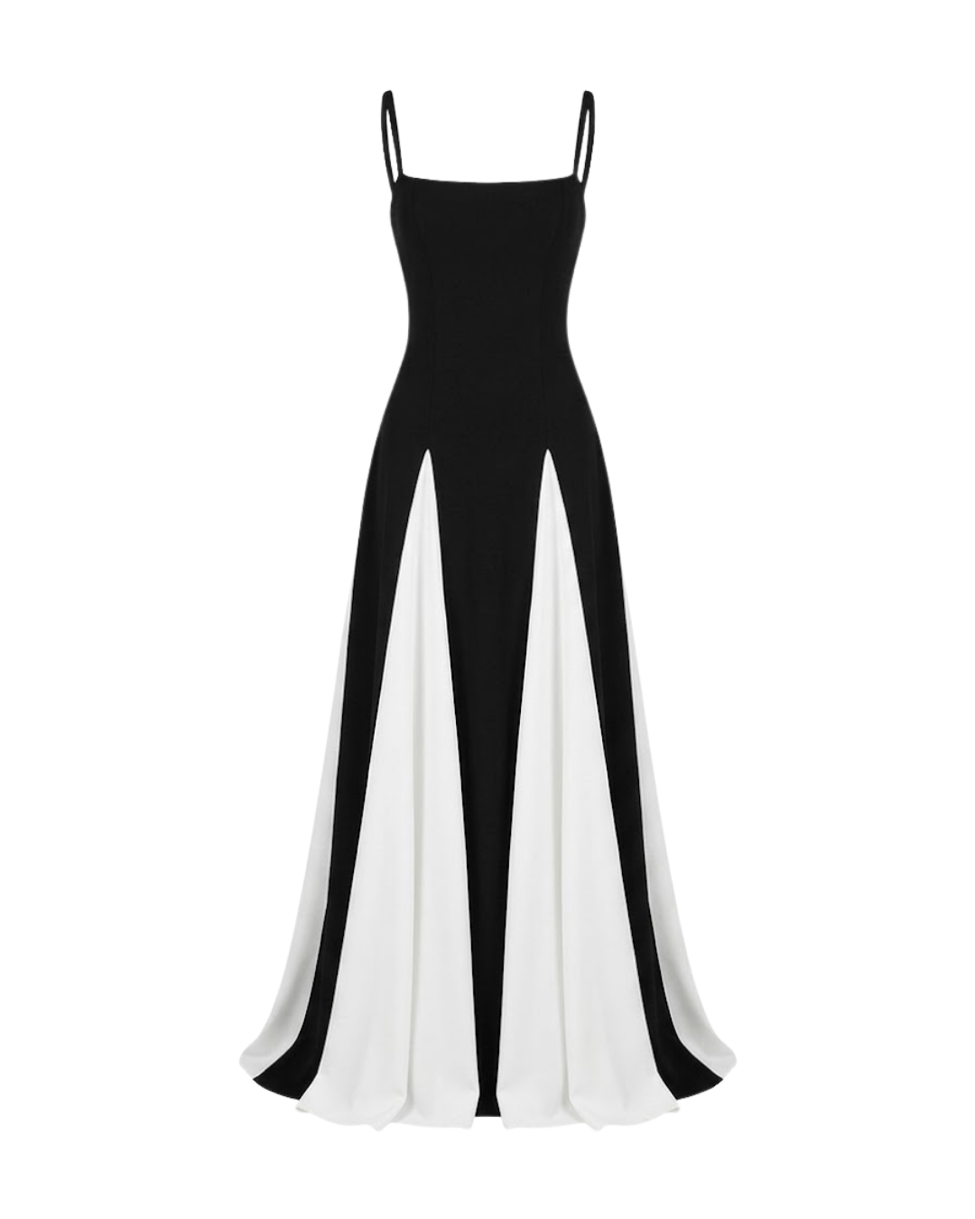 Élégance Contrastée – Robe Longue dos nu encolure cœur Ella&No