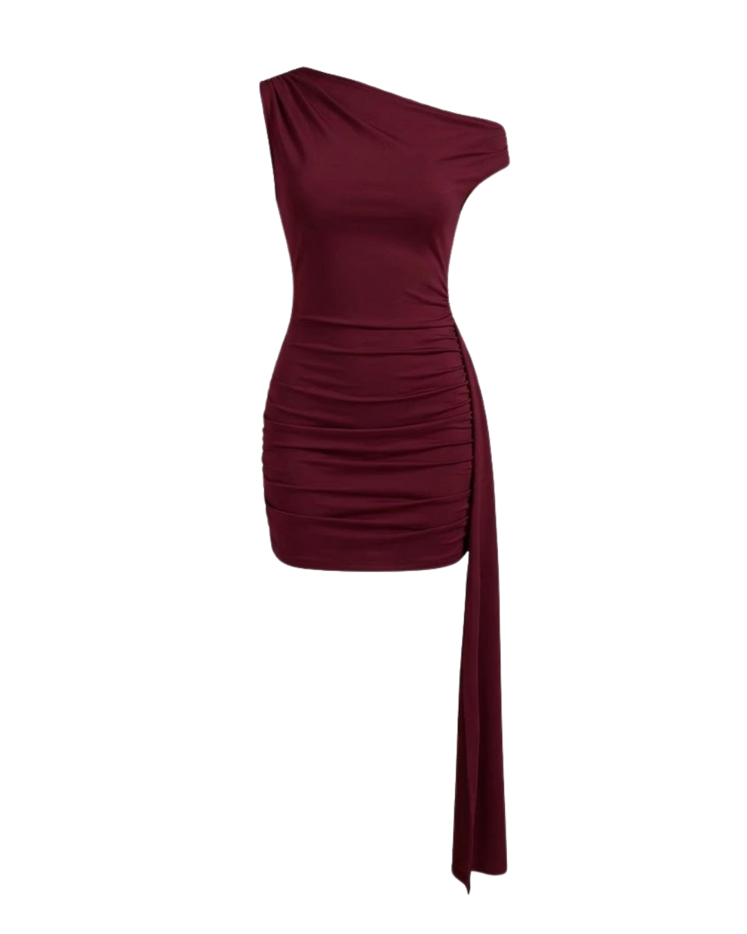 Asyma – Robe Courte Moulante Asymétrique Une Épaule Ella&No