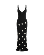 Fleur Sauvage – Robe crochet 3D florale dos nu Ella&No