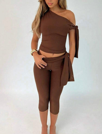 Ensemble Naïa – 2 pièces unies à col asymétrique Ella&No