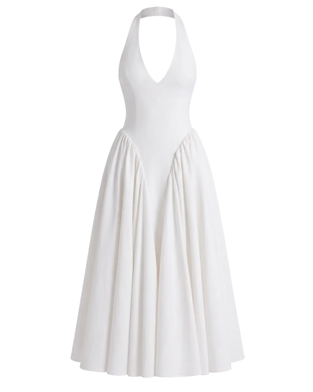 Alice – Robe Mi-Longue Dos Nu Noué Pompon Haut Ajusté Bas Fluide Ella&No