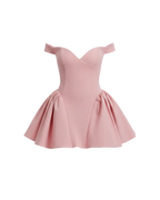 Aria – Robe Sculpturale Rose à Jupe Tulipe Ella&No
