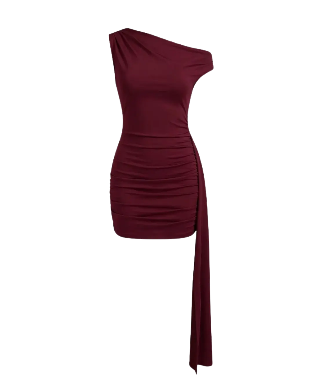 Asyma – Robe Courte Moulante Asymétrique Une Épaule Ella&No