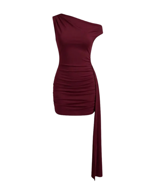 Asyma – Robe Courte Moulante Asymétrique Une Épaule Ella&No