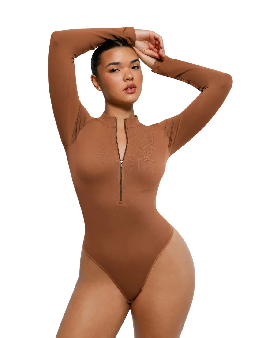 Body à fermeture éclair en V profond Ella&No