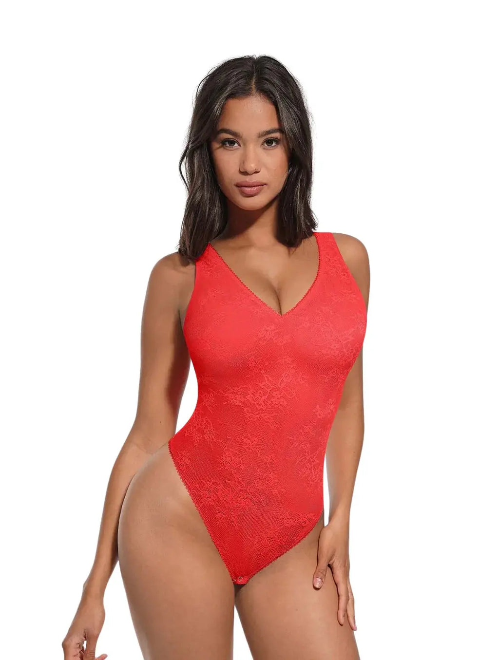 Body string à col en V en dentelle Ella&No