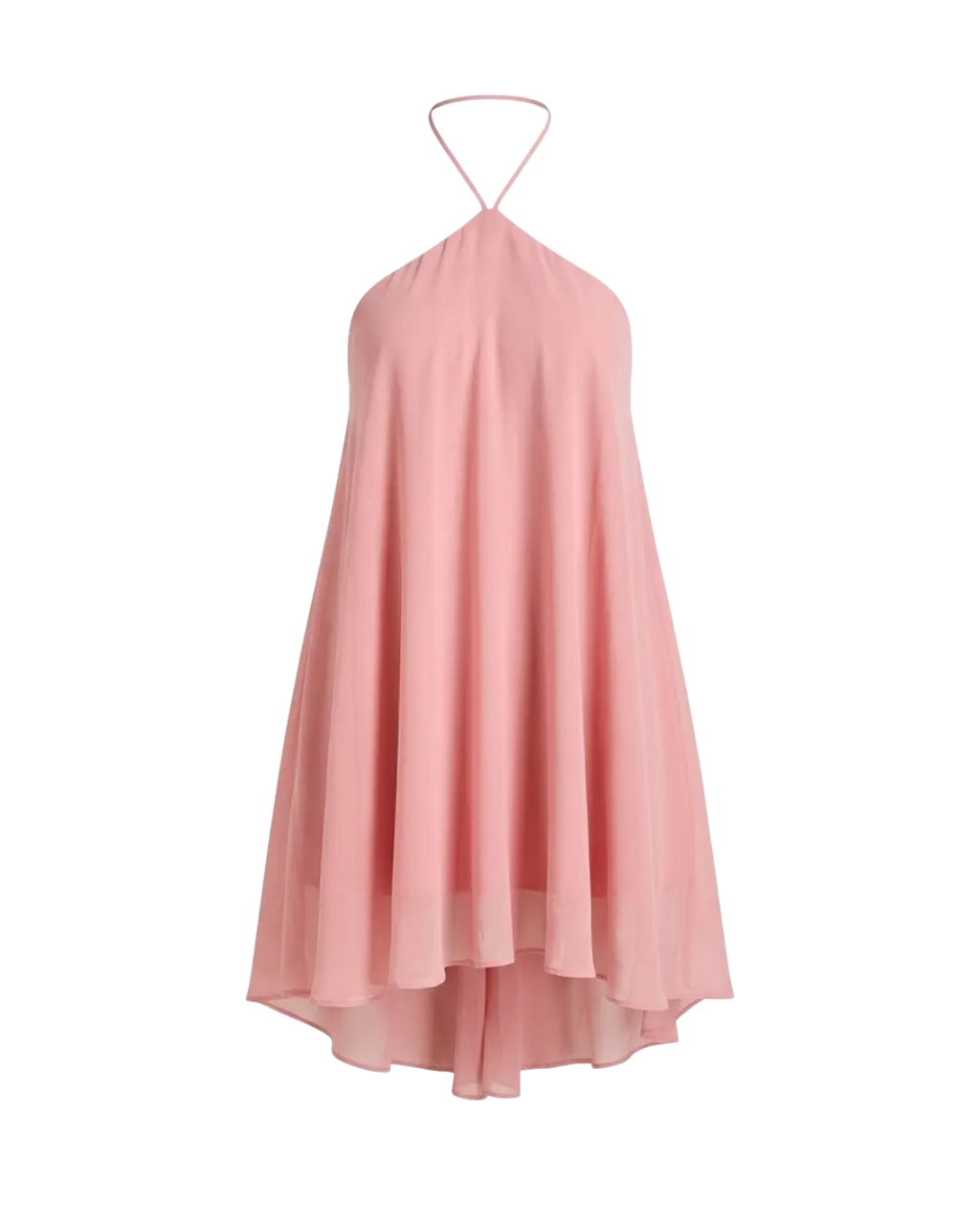 Brume - Mini Robe Mousseline Col Halter Lace Coupe Trapeze Dos Nu Double Couche Ella&No