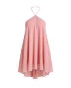Brume - Mini Robe Mousseline Col Halter Lace Coupe Trapeze Dos Nu Double Couche Ella&No