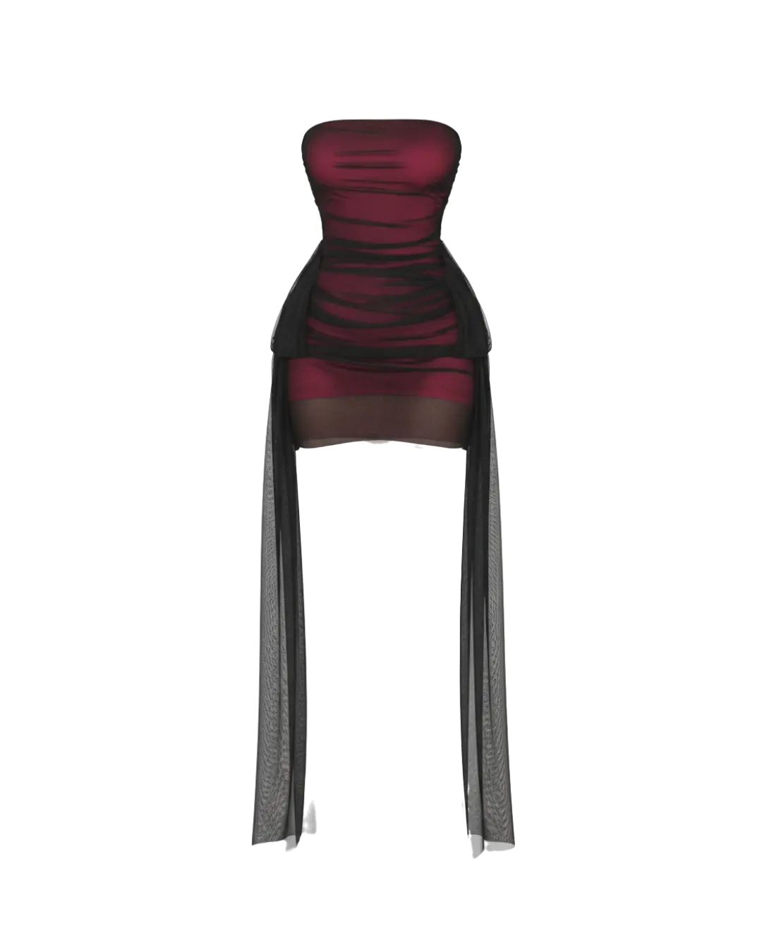 Cataleya – Robe Bustier Drapée Tulle & Voiles Longs Ella&No