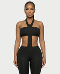 Silhouette Noire – Combinaison Halter Cut-Out Bande Centrale Moulante Ella&No
