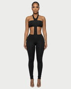 Silhouette Noire – Combinaison Halter Cut-Out Bande Centrale Moulante Ella&No
