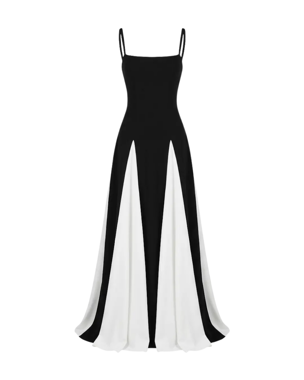 Contraste – Robe Longue Dos Nu Encolure Cœur Taille Haute Ella&No
