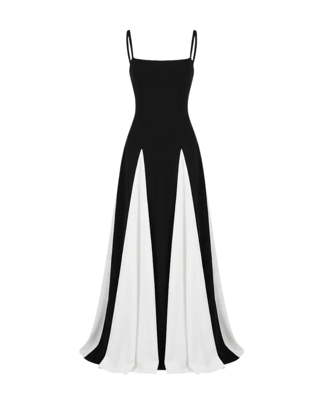Contraste – Robe Longue Dos Nu Encolure Cœur Taille Haute Ella&No