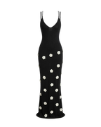 Fleur Sauvage – Robe crochet 3D florale dos nu Ella&No