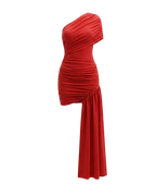 L’Iconique – Robe Mini Drapée à Épaule Unique & Traîne Latérale Ella&No