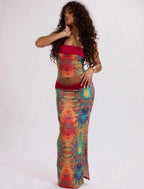 Jupe Maxi Psychédélique Slinky – ensemble Jupe pour l'été - Ella&No  