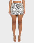 Mini jupe sequins Eranya argentée