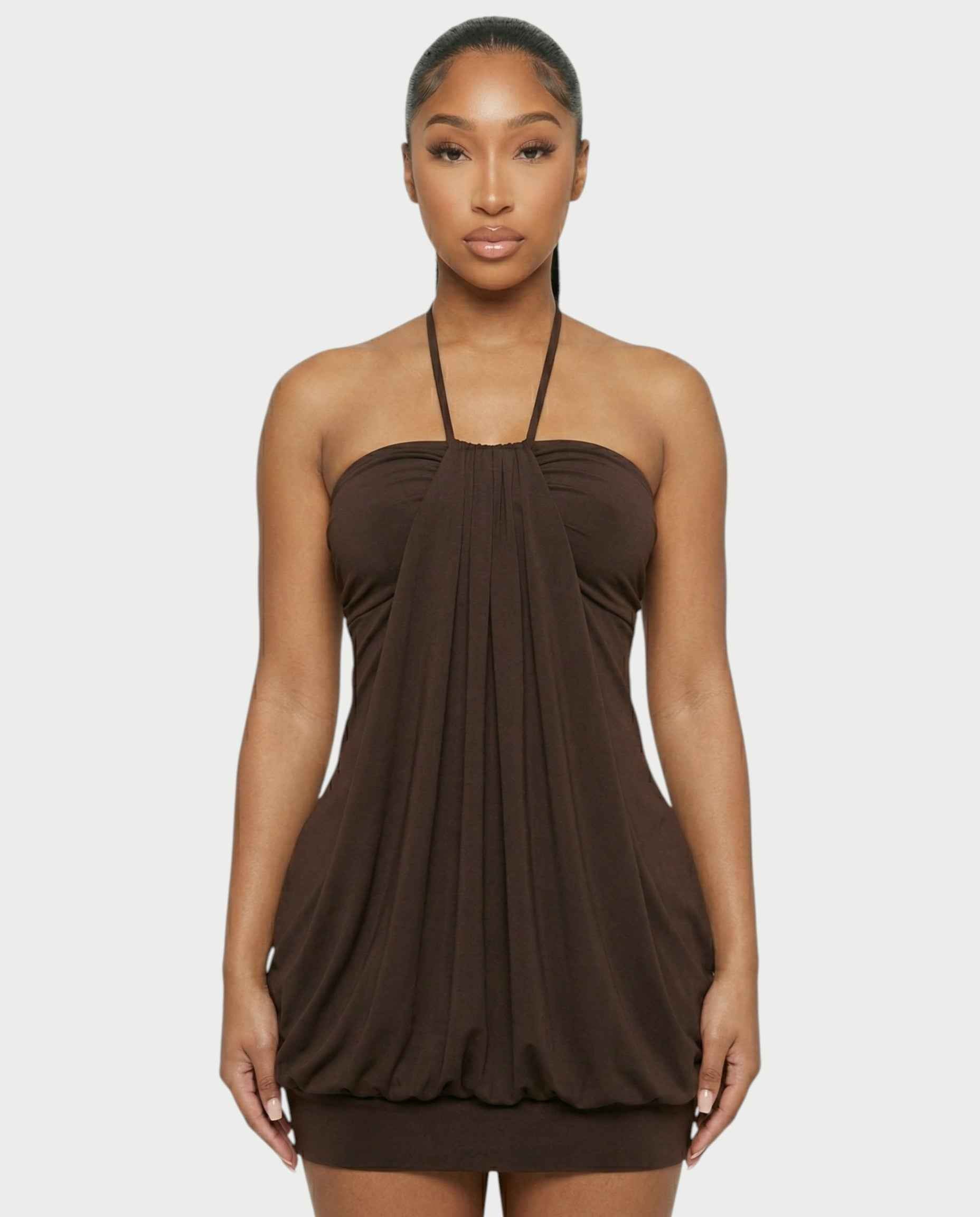 Mini robe bulle Nalima chocolat