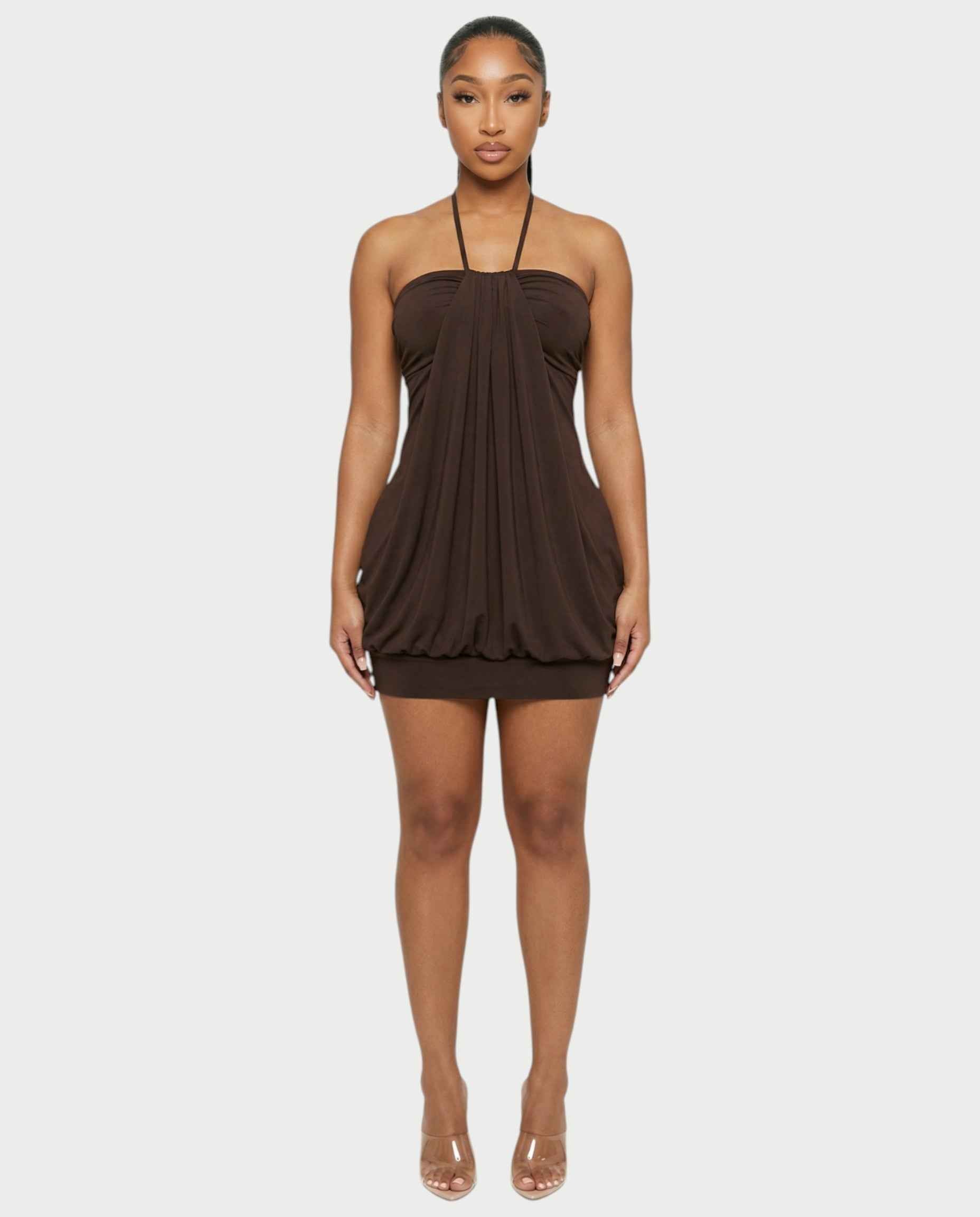 Mini robe bulle Nalima chocolat