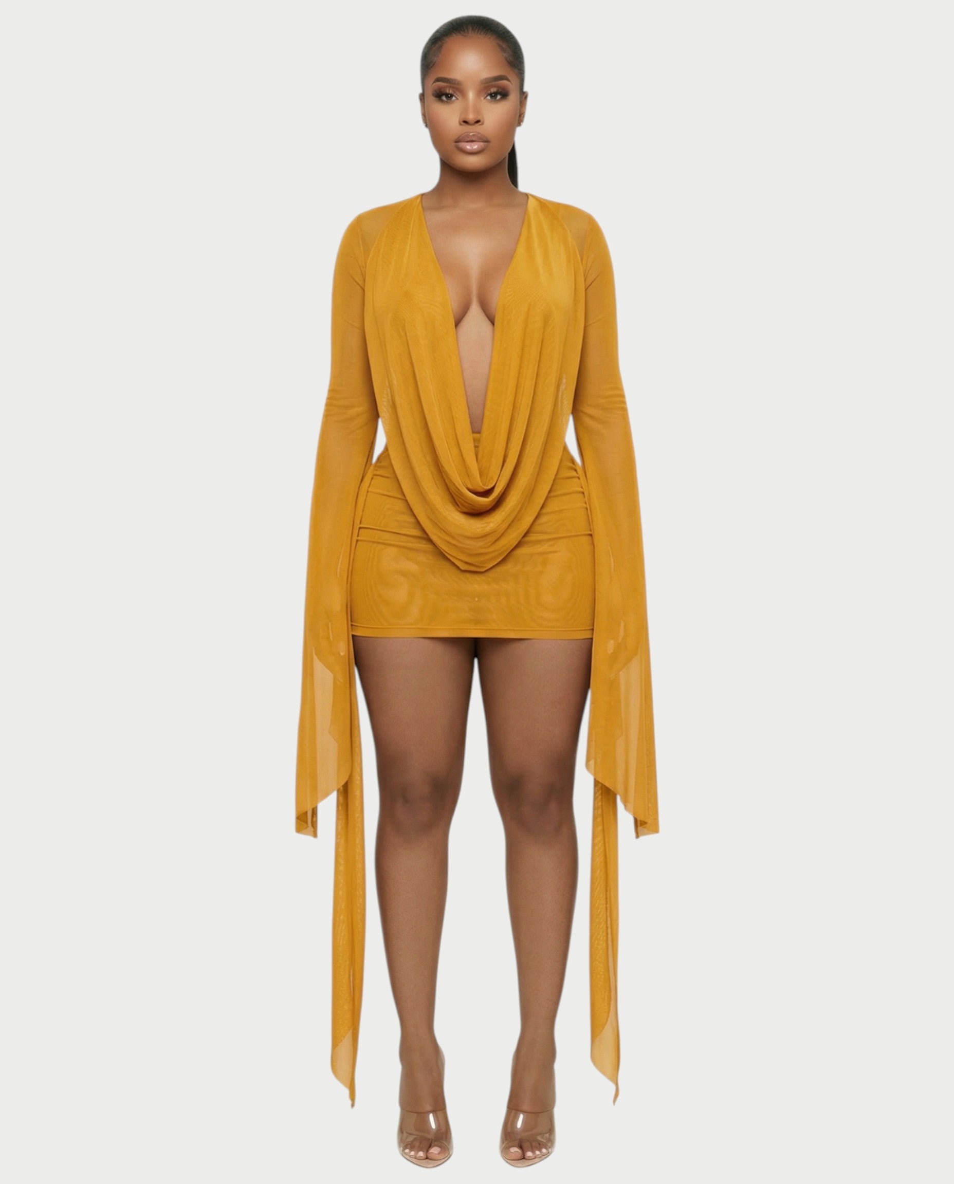 Robe longue Camélia rose