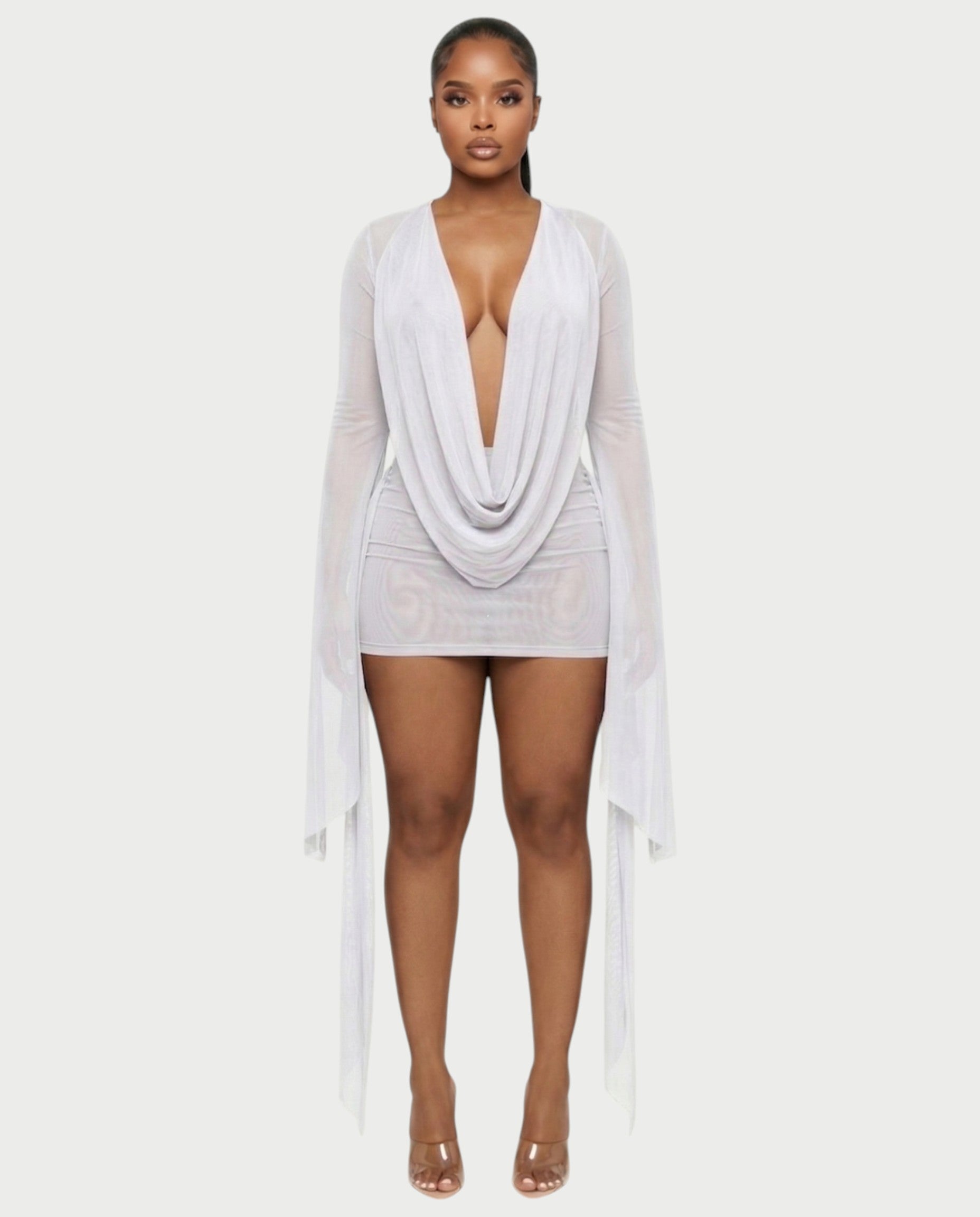 Robe longue Camélia rose