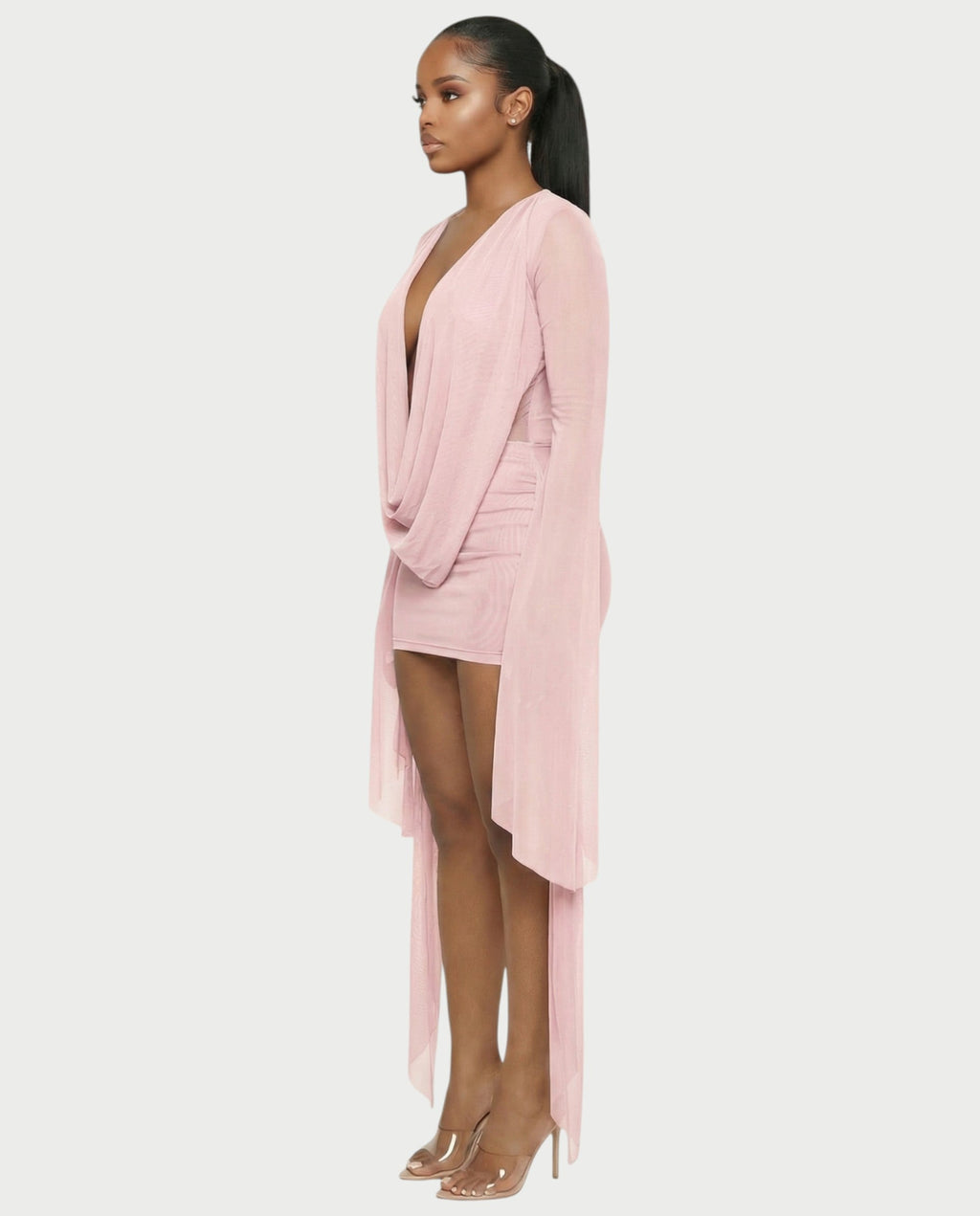Camellia pink maxi dress