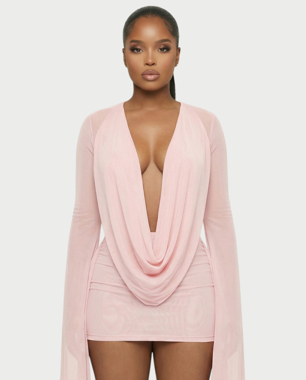 Camellia pink maxi dress