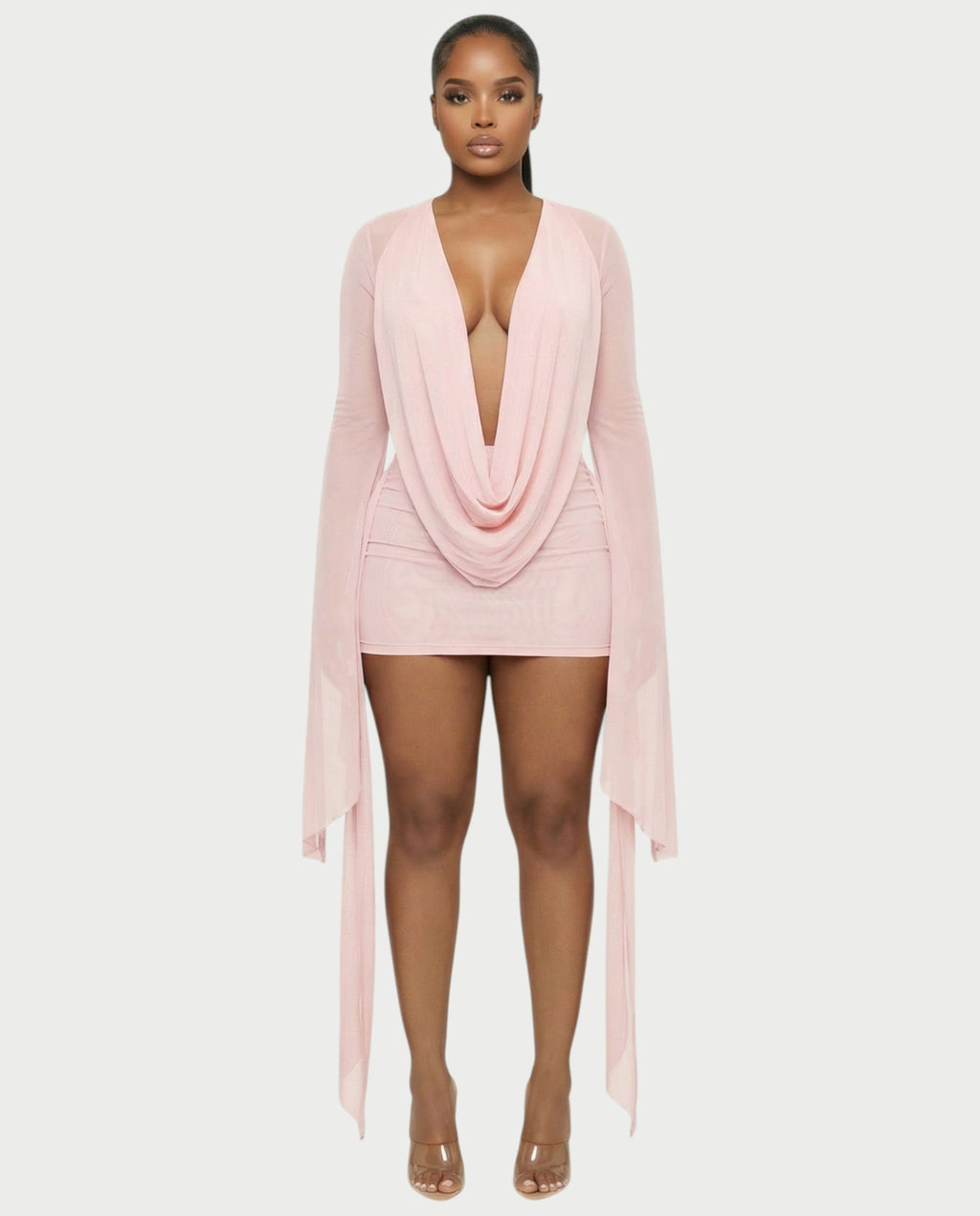 Camellia pink maxi dress