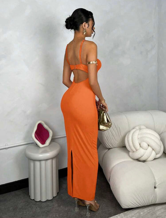Robe midi - cache cœur en dentelle - Ella&No  