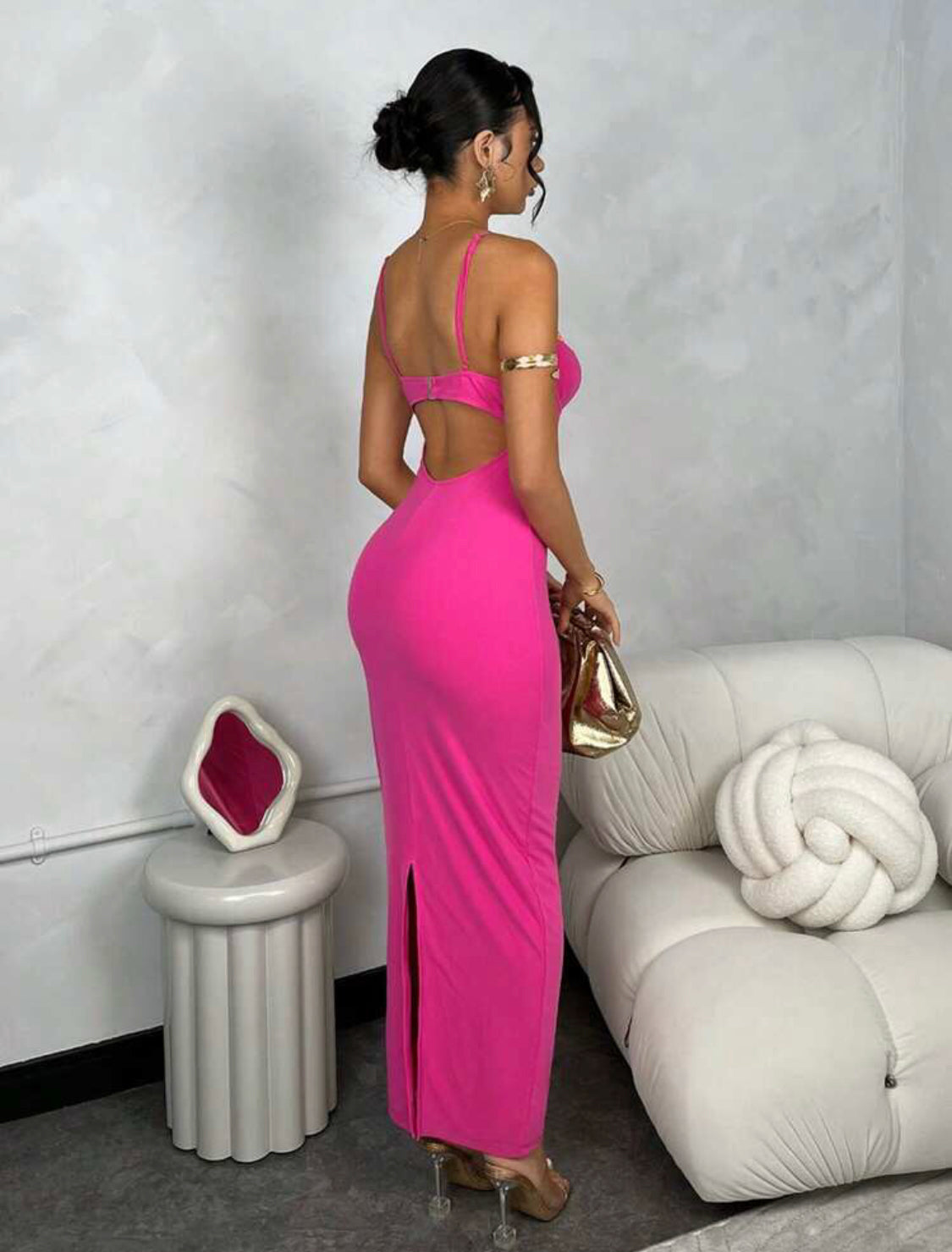 Robe midi - cache cœur en dentelle - Ella&No  