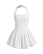 Séréna – Mini Robe Plissée Encolure Carrée Manches Bouffantes Ella&No