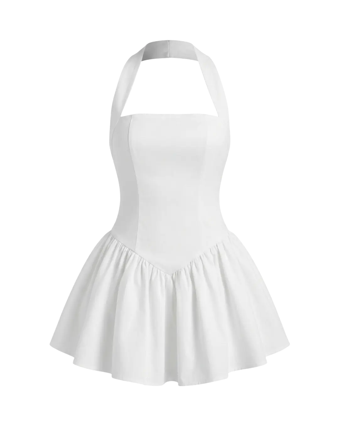 Séréna – Mini Robe Plissée Encolure Carrée Manches Bouffantes Ella&No