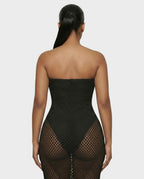 Robe longue bustier résille Shreya