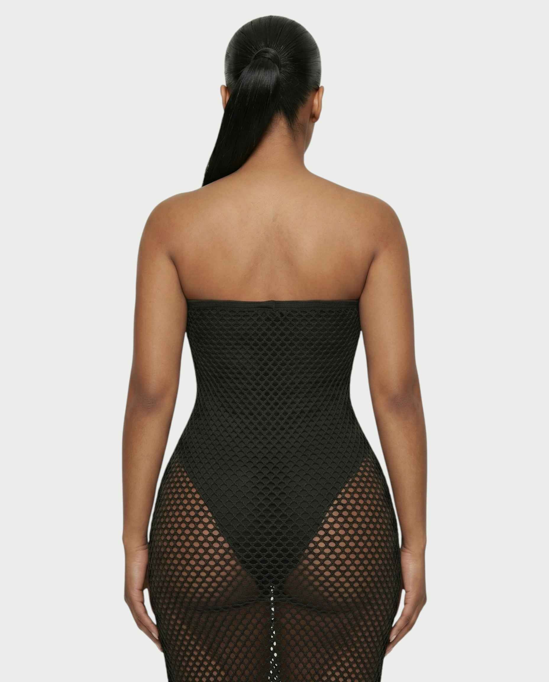 Robe longue bustier résille Shreya