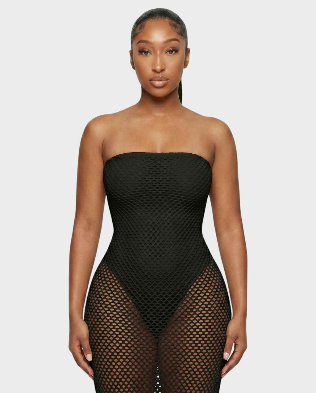 Robe longue bustier résille Shreya