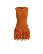 Solène – Mini Robe Crochet Sans Manches Ourlet Franges Bohème Ella&No