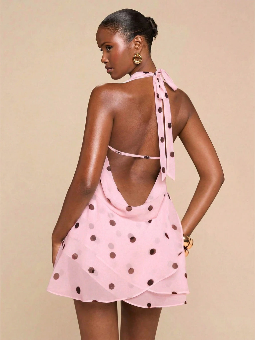 Dotty – Polka Dot Halter Mini Dress